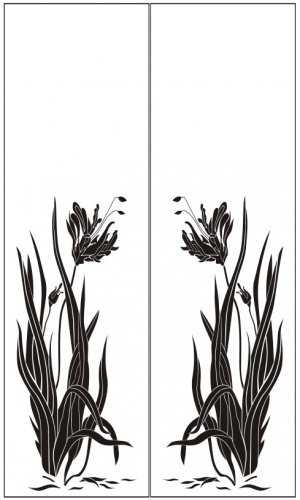 Пескоструйный рисунок Цветы 1305